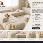 Modern L-Shaped Sofa Showcase- rajyllmfrwshat