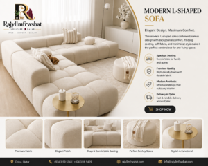 Modern L-Shaped Sofa Showcase- rajyllmfrwshat